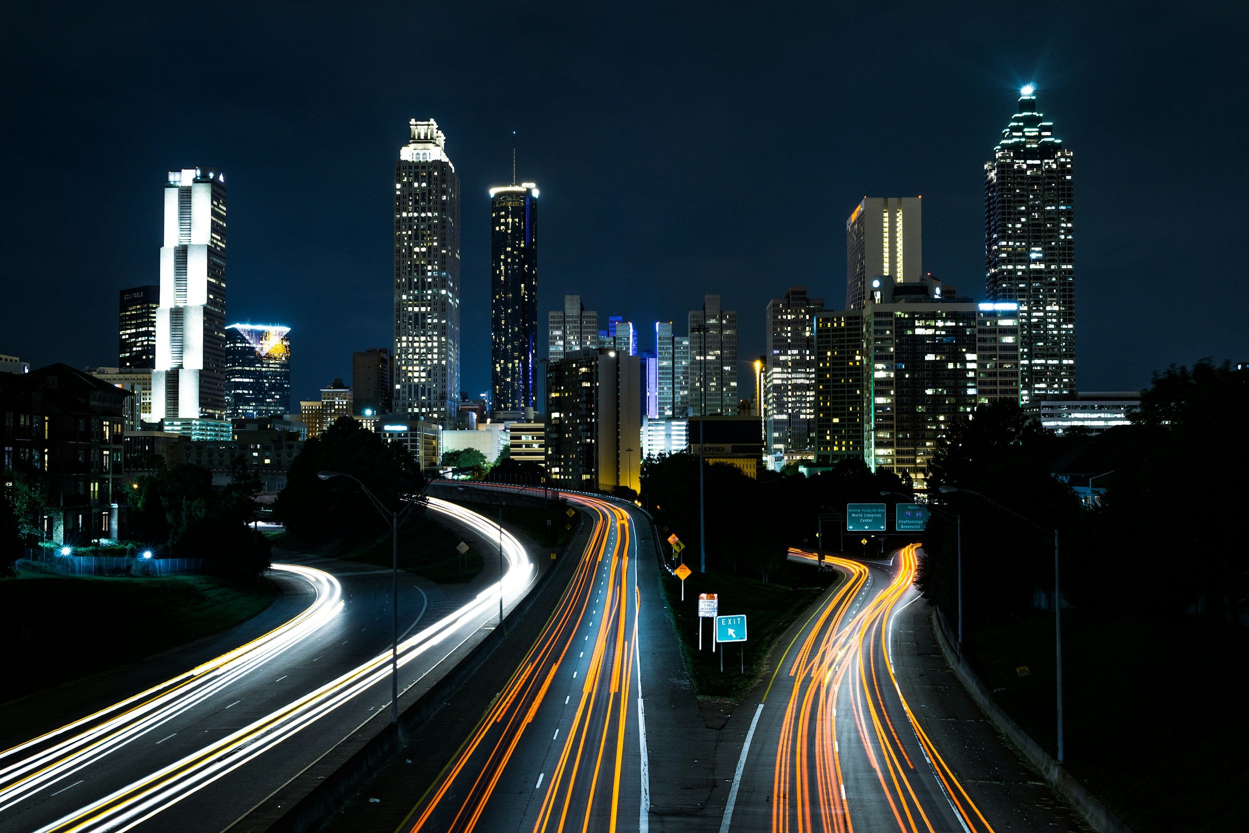 Athens, Georgia at night